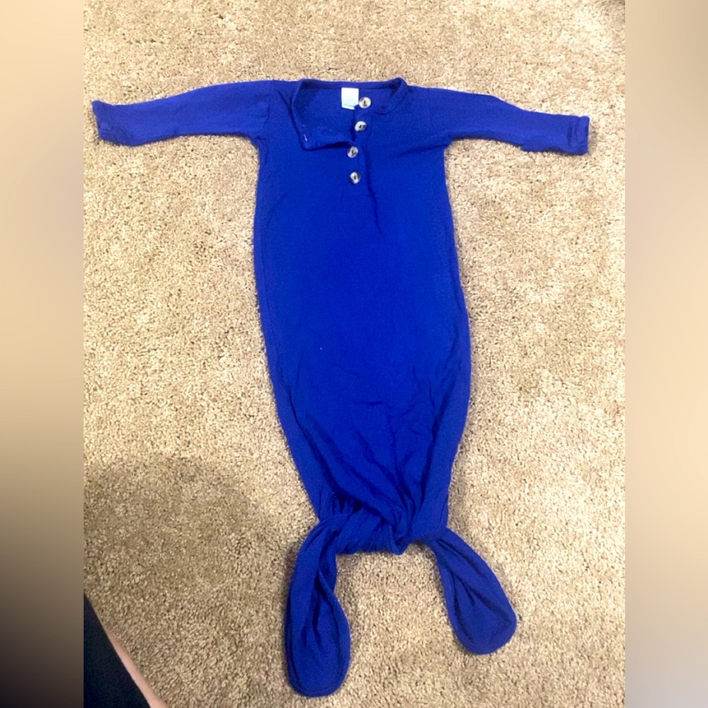 Lou Lou newborn tie solid royal blue